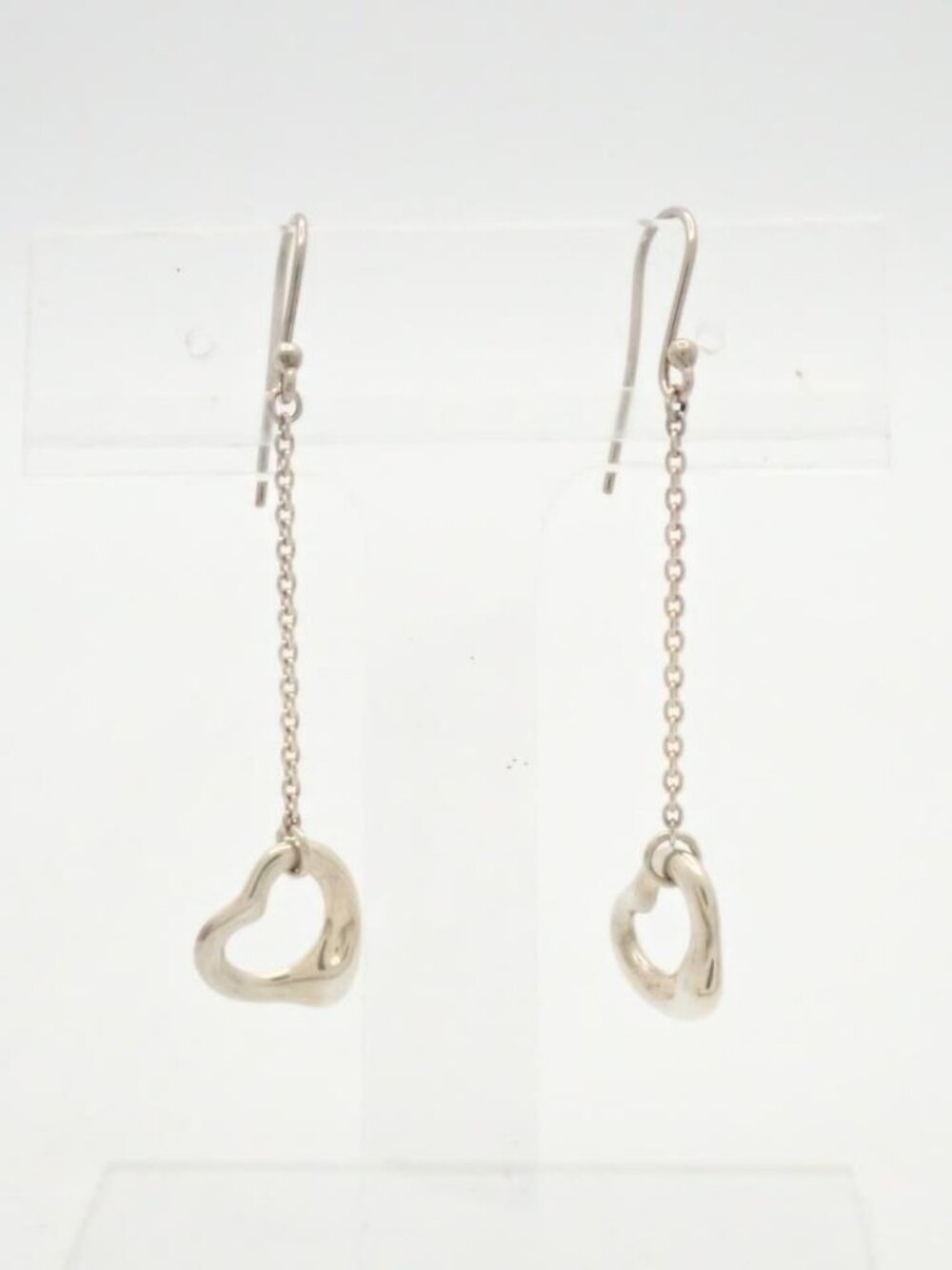 Tiffany & Co. Elsa Peretti Open Heart Dangle Earrings 925